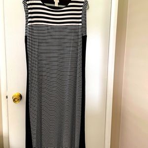 Chicos striped maxi dress .